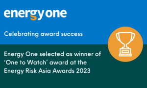 Energy One has been selected as the winner of the 'One to Watch' award at the 2023 Energy Risk Asia Awards.
